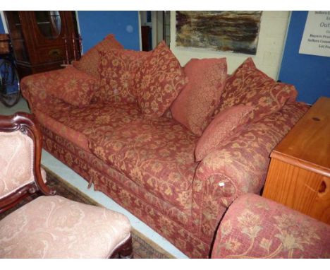 Very large 2 seat sofa with loose cushions and matching armchair