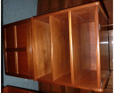 Nathan side cabinet with open shelf top above single cupbard door