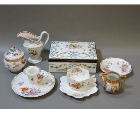 Ceramics, including a Newhall helmet shaped cream jug, Sampson 'Chinese Export' pot and cover, Berlin jug, etc