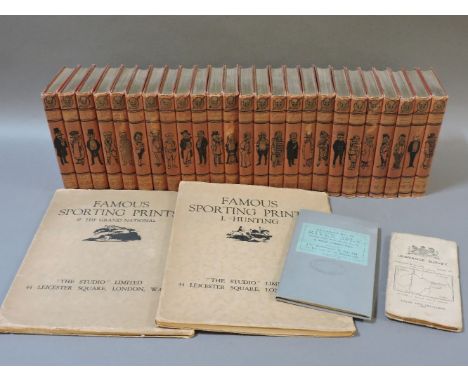 The Punch library of humour, 25 volumes, with bindings; Famous Sporting Prints- 2 vols., pub'd. Studio Magazine, 1927; an ord