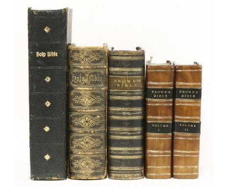 BROWN’S SELF-INTERPRETING BIBLE: Four Editions: 1.  Old and New Testaments.  Two volumes.  For David Ogilvy and Son, 1806, 3r