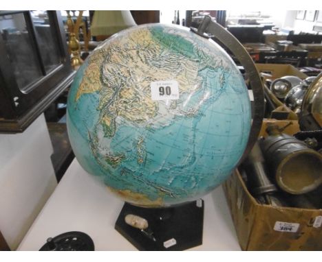 LARGE 'WORLD SCAN' GLOBE/ LAMP, MADE IN DENMARK, TO BE RE-WIRED