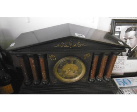 VICTORIAN SLATE MANTLE CLOCK