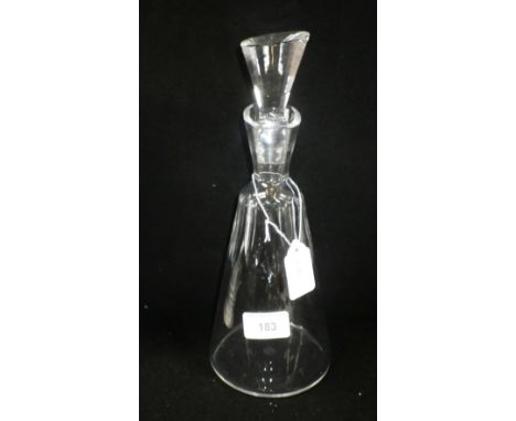 A BACCARAT CLEAR GLASS DECANTER with cut decoration 