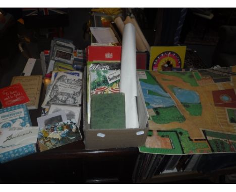 A COLLECTION OF ASSORTED VINTAGE EPHEMERA including brochures, prints and programmes