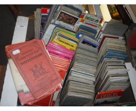 A LARGE COLLECTION OF FOLDED ORDNANCE SURVEY MAPS and others