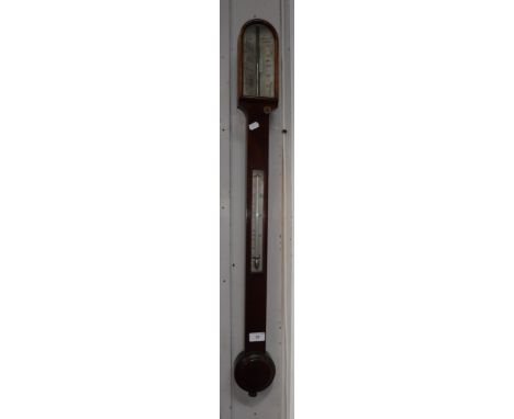 A 19TH CENTURY ROSEWOOD STICK BAROMETER by J Sax, 8 Hatton Garden, London