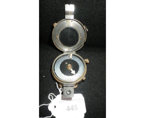 A VERNER'S MILITARY FOLDING COMPASS 