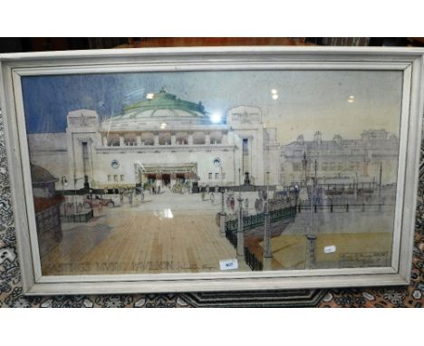 A 1920'S ARCHITECTURAL DRAWING by Annesley H Brownrigg, FRIBA and Lesley R Hiscock, London and Haslemere, 'Hastings Music Pav