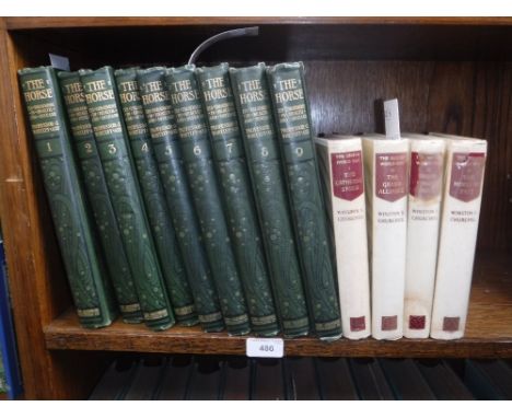PROFESSOR J WORTLEY AXE: 'The Horse, its Treatment in Health and Disease', in 9 vols, London 1906 with decorative cloth bindi