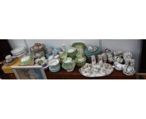 A QUANTITY OF 19TH CENTURY "ROCKINGHAM" STYLE TEAWARE, Poole pottery dinner ware and similar ceramics