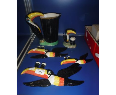 A SET OF THREE CARLTONWARE FLYING GUINNESS TOUCANS and other similar items