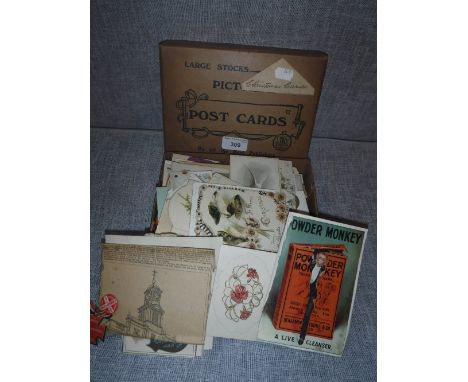 A LARGE COLLECTION OF VINTAGE EPHEMERA including Christmas cards, Greetings cards and other items