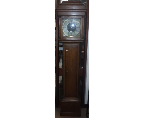 AN 18TH CENTURY OAK LONGCASE CLOCK with brass dial, inscribed "T Simpson Durham" 