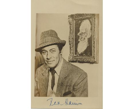 Actor, Rex Harrison signed 6x4 vintage sepia photograph. Harrison (5 March 1908 - 2 June 1990) was an English actor. Harrison