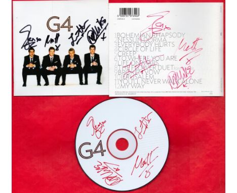 Music, G4 signed album cover and CD. This item is signed by 4 members of the band on the inside of the album cover and the di