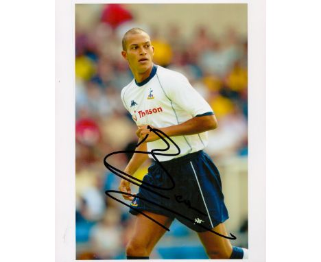 Bobby Zamora signed Tottenham Hotspur 10x8 colour photo. Good condition Est.