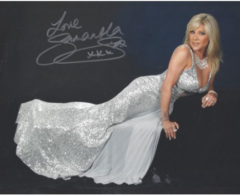 Model, Samantha Fox signed10x8 glamour photograph. Fox (born 15 April 1966) is an English pop singer and former glamour model
