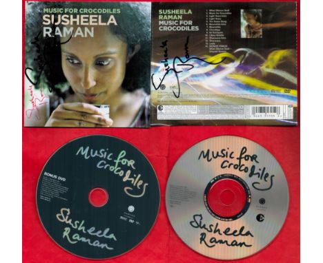 Music, Susheela Raman signed album cover and CD. This item is signed on the front and inside of the album cover and the disc.