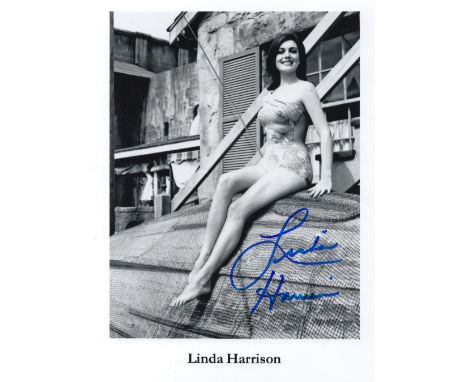 Actor, Linda Harrison signed 10x8 black and white promo photograph. Harrison (born July 26, 1945) is an American television a