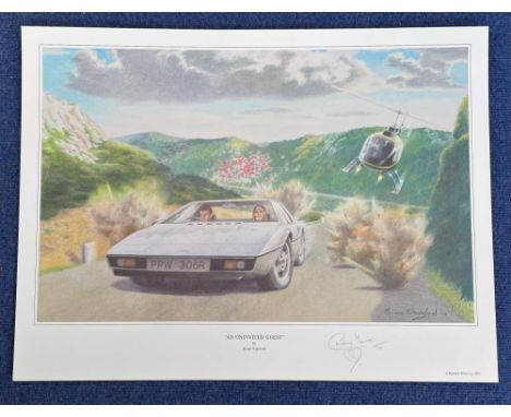 Bond Girl Caroline Munro signed 25x20 limited edition print titled An Uninvited Guest by the artist Brian Sapsford signed in 