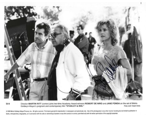 Actor, Jane Fonda signed 10x8 black and white lobby card for the film Stanley and Iris. Fonda (born December 21, 1937) is an 