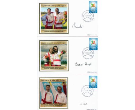 Australia 2006 Olympics 5 Signed Benhams First Day Covers with Stamps and Postmarks. Personally Signed by English Gold Medall