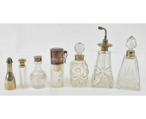A late Victorian hallmarked silver pepperette modelled as a champagne bottle, Birmingham 1893, height 8cm, a hallmarked silve