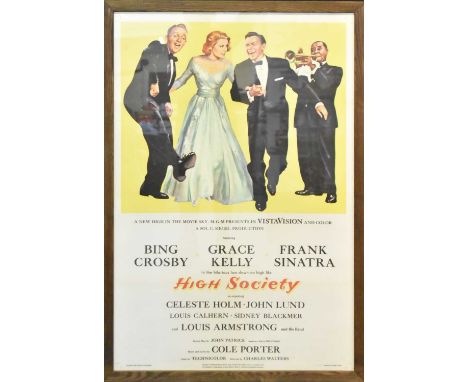 FILM INTEREST; a High Society lithograph poster, 105 x 67cm, framed and glazed.