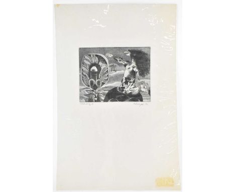 LAXMA GOUD (born 1940); a signed limited edition artist's proof zinc etching, signed in pencil lower right and dated 1971, nu