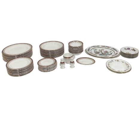 ROYAL GRAFTON; a quantity of dinnerware decorated in the 'Majestic' pattern including eleven soup bowls, twelve dinner plates