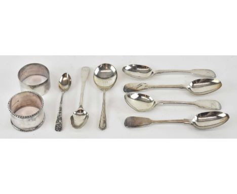 HENRY HOLLAND; a pair of Victorian hallmarked silver teaspoons, London 1847, two further Victorian hallmarked silver teaspoon
