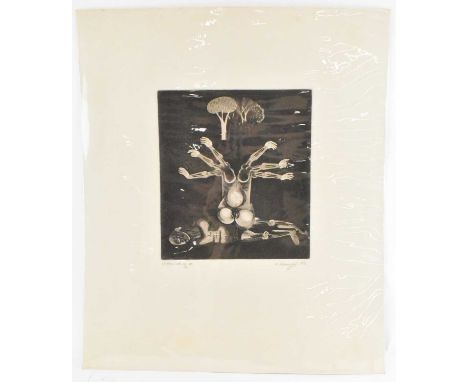 LAXMA GOUD (born 1940); a signed limited edition artist's proof zinc etching, signed in pencil lower right and dated 1973, nu