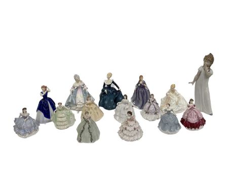 ROYAL DOULTON; fourteen female figures including 'Joanne', 'Lady Elizabeth', 'Lady Caroline', 'Fragrance', 'Nicola', 'Lady Lo