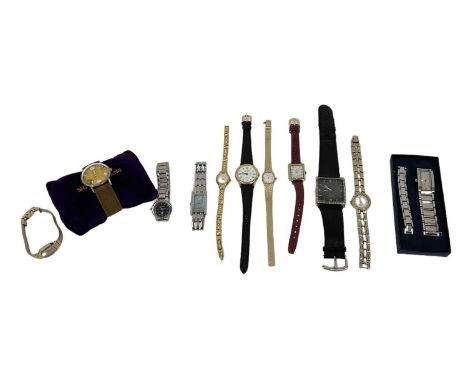 A group of ten lady's wristwatches including Shanghai Tang, Daniel Hechter, Rotary, Anne Klein, Sekonda, Seiko, Furla, Givenc