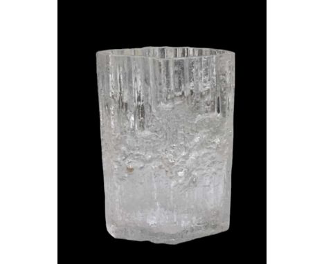 IITTALA; a Finnish clear art glass vase, height 22.5cm.
