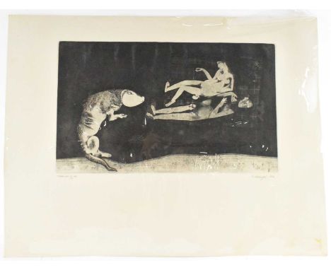 LAXMA GOUD (born 1940); a signed limited edition artist's proof zinc etching, signed in pencil lower right and dated 1972, nu