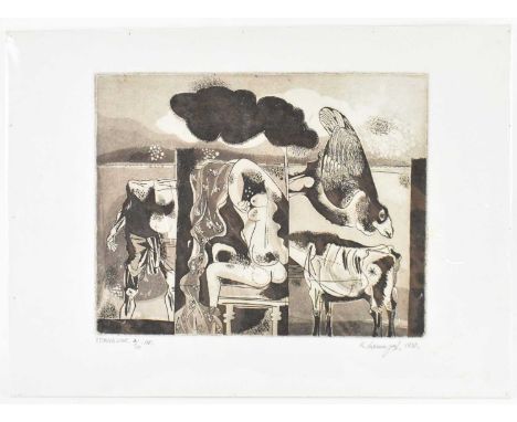 LAXMA GOUD (born 1940); a signed limited edition artist's proof zinc etching, signed in pencil lower right and dated 1970, 19