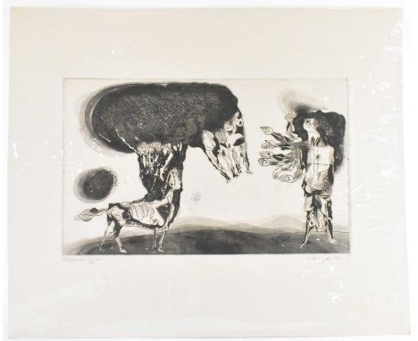 LAXMA GOUD (born 1940); a signed limited edition artist's proof zinc etching, signed in pencil lower right and dated 1971, nu