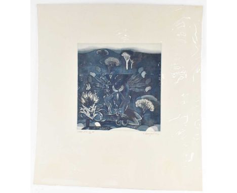 LAXMA GOUD (born 1940); a signed limited edition artist's proof copper etching, signed in pencil lower right and dated 1973, 