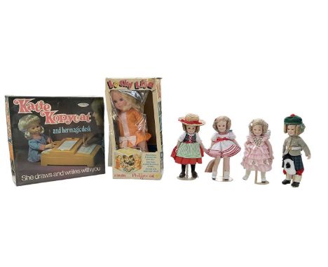 SHIRLEY TEMPLE; four boxed dolls of the Silver Screen, a boxed 'Lucky Lisa' doll and a boxed 'Katie Kopycat and her Magic Des