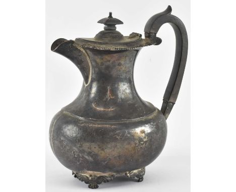 GOLDSMITHS &amp; SILVERSMITHS CO LTD; a George V hallmarked silver hot water pot, London 1918, height 23cm, approx 21.05ozt/6