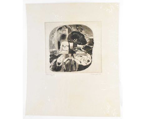 LAXMA GOUD (born 1940); a signed limited edition artist's proof zinc etching, signed in pencil lower right and dated 1971, nu