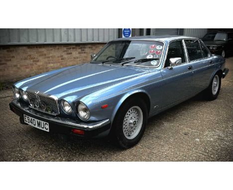 JAGUAR; a 1988 XJ V12 Sovereign, with 5.3ltr engine and automatic gearbox, in pale blue, 131,217 miles, registration E940 MUC