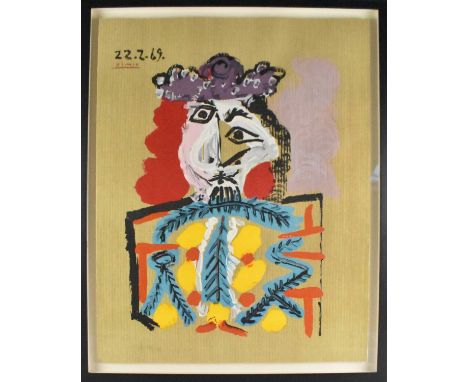 PABLO PICASSO (1881-1973); a limited edition abstract lithograph, 'Portrait Imaginaire', numbered in pencil 136/250, signed i