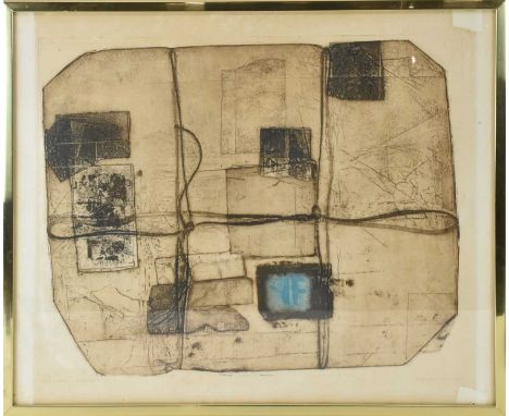 BETTY GOODWIN (Canadian, 1923-2008); signed lithograph, 'Panel No. 7', inscribed in pencil lower left 'Slate 2, Proof 3, Pane