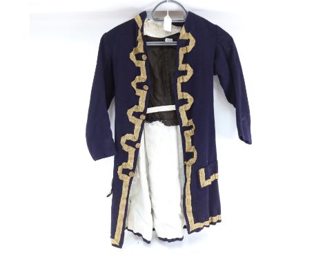 A Vintage child's gold embroidered dress coat 