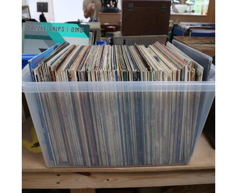 Various Vintage vinyl LPs and records, including Led Zeppelin etc (boxful) 