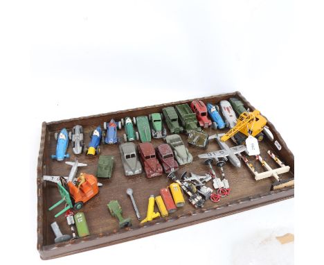 Various Vintage Dinky diecast toy vehicles and aircraft, including Talbot Largo racing car etc (boxful) 