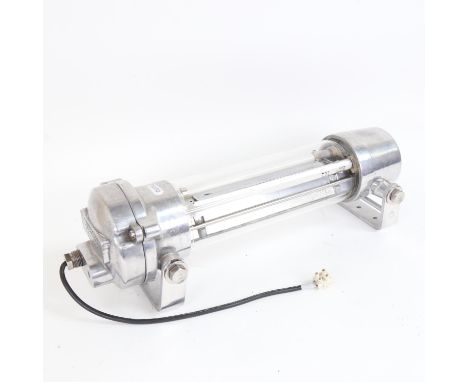 An HMS Ark Royal salvage wall lamp, by Eleco Ltd of St Albans, dated 1979, serial no. 2990/5526, possibly used in the torpedo